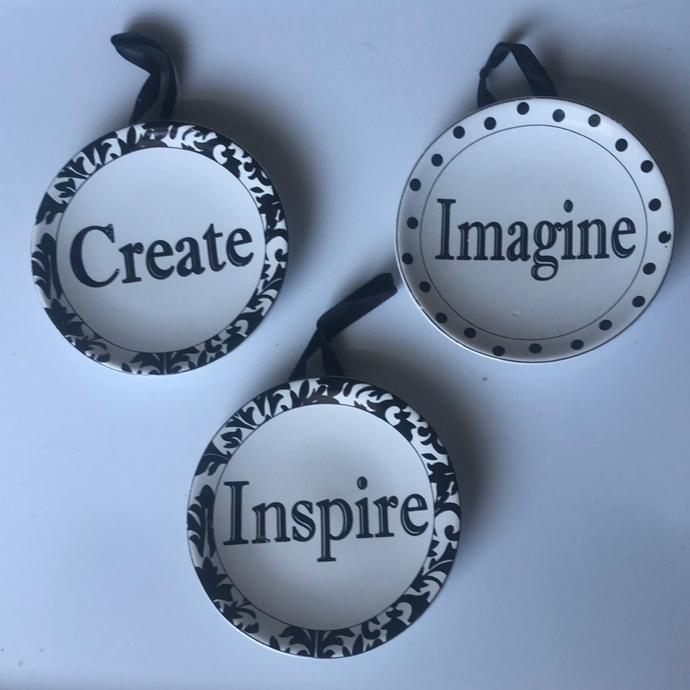 Black and White Decorative Plates